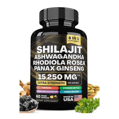 Sea Moss 16-in-1 Magic Blend + Shilajit 8-in-1 Bulletproof Blend